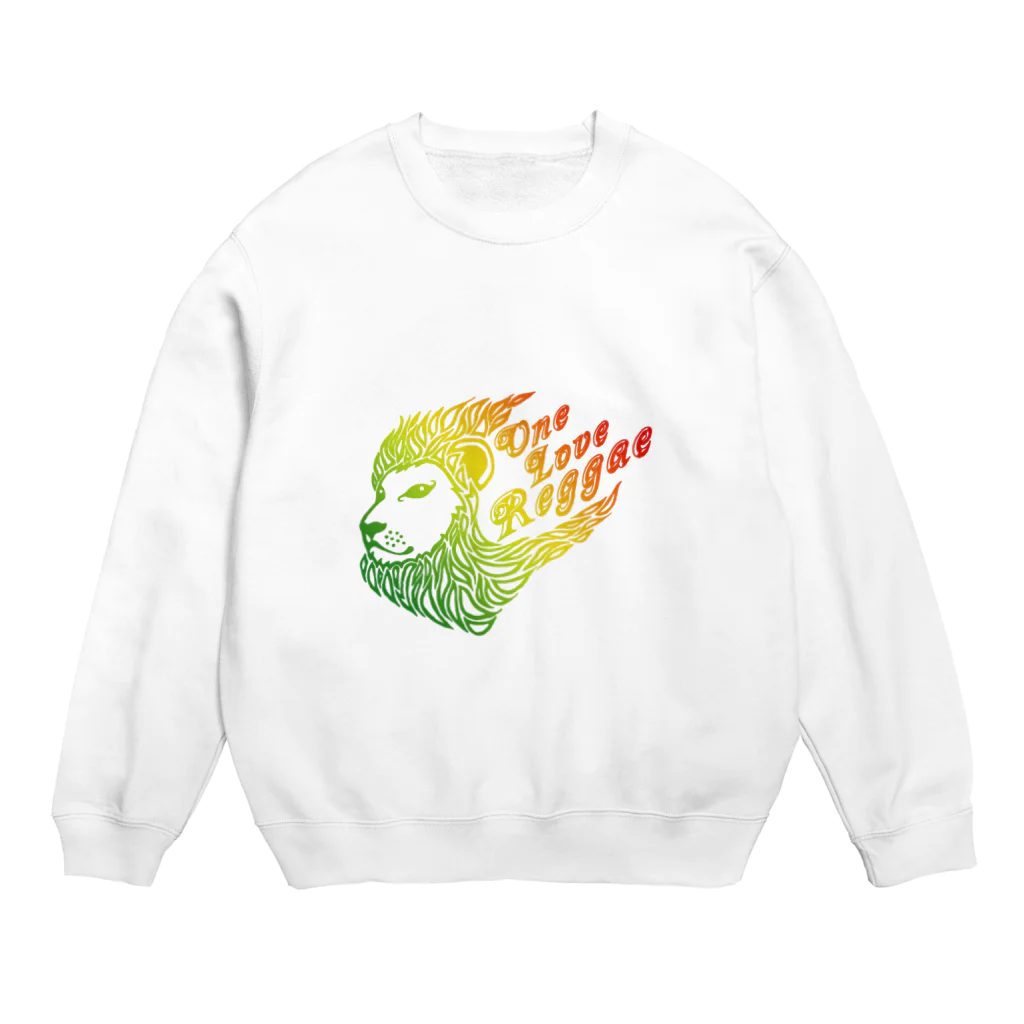 風乃応援団のOne Love Reggae（グラデ） Crew Neck Sweatshirt