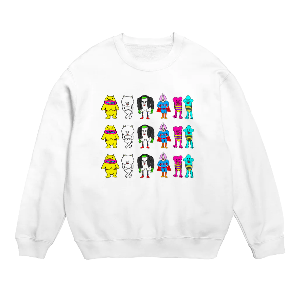 右手リアンうめもと公式のオールスターだらけ Crew Neck Sweatshirt