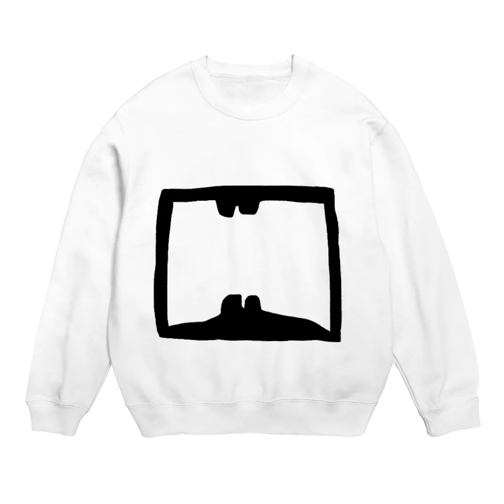 OPEN THE DOORのきゅーきゅーげっ歯かじる柄 Crew Neck Sweatshirt