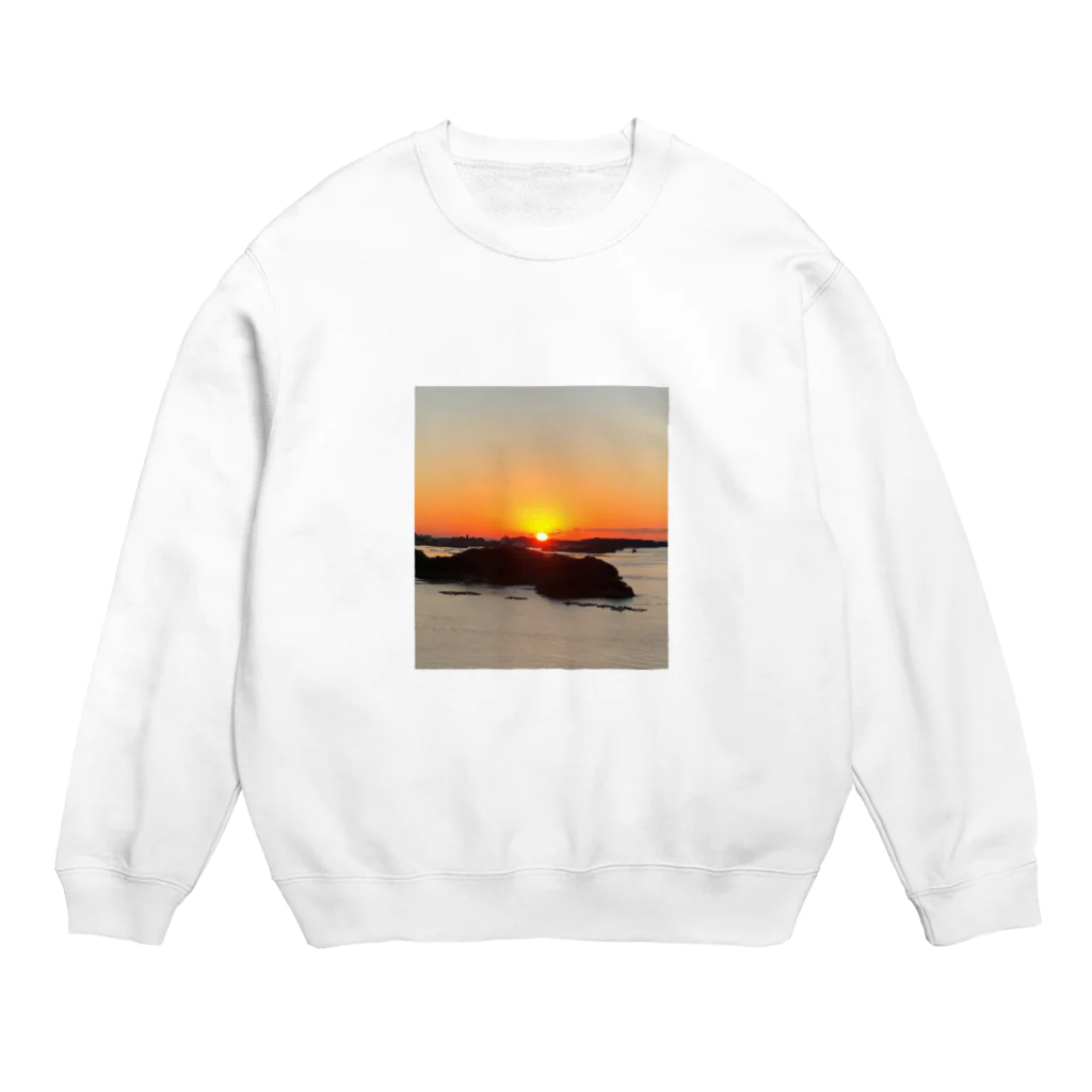 ル.ボヌールの海と夕陽 Crew Neck Sweatshirt