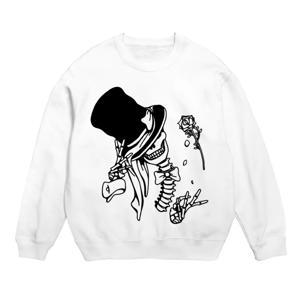 Cɐkeccooのシルクハット★ガイコツ Crew Neck Sweatshirt