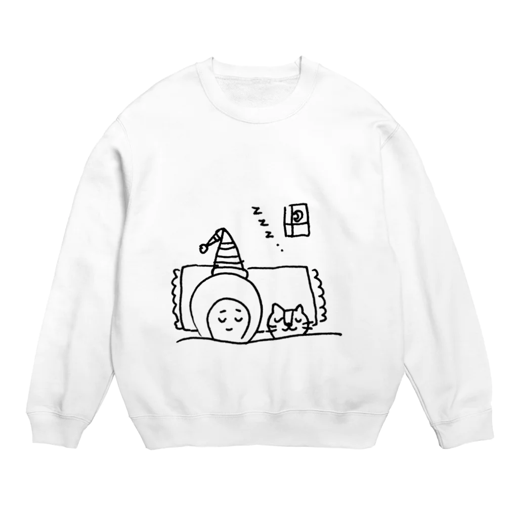 煮玉子ちゃんの煮玉子のおやすみ Crew Neck Sweatshirt