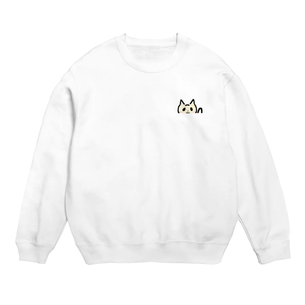 あきにゃーのパンダ目のネコさん Crew Neck Sweatshirt