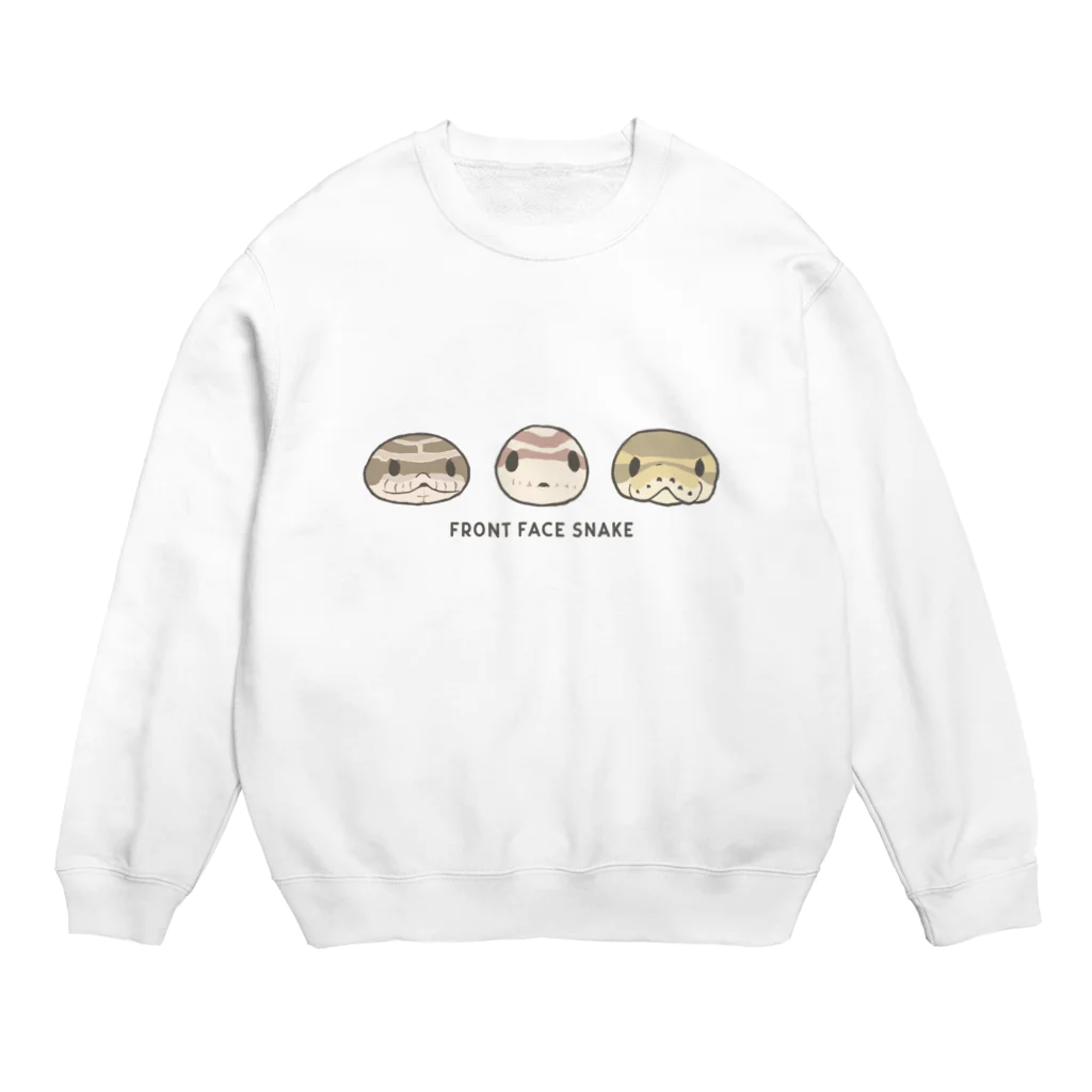 みけにょろのFront face snake Crew Neck Sweatshirt