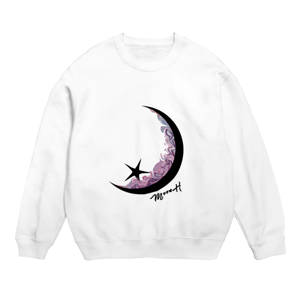 Moon.HのThe Moon* Crew Neck Sweatshirt