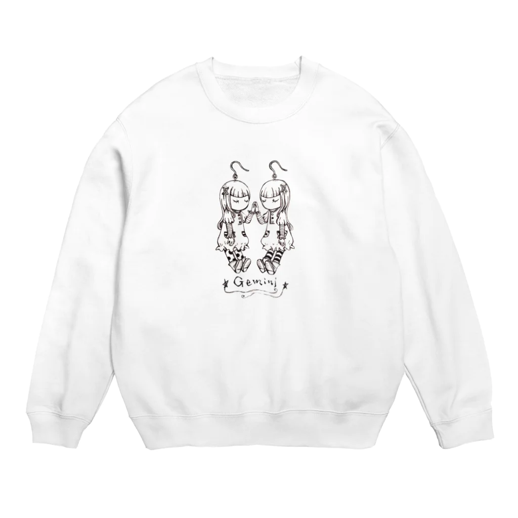 エンピツの星のアクセな12星座　双子座 Crew Neck Sweatshirt