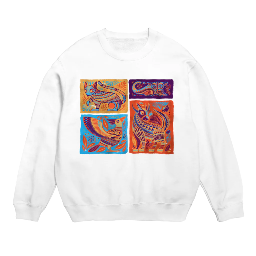 IZANAMI by Akane Yabushitaのメキシコのアレブリヘス（オレンジ） Crew Neck Sweatshirt