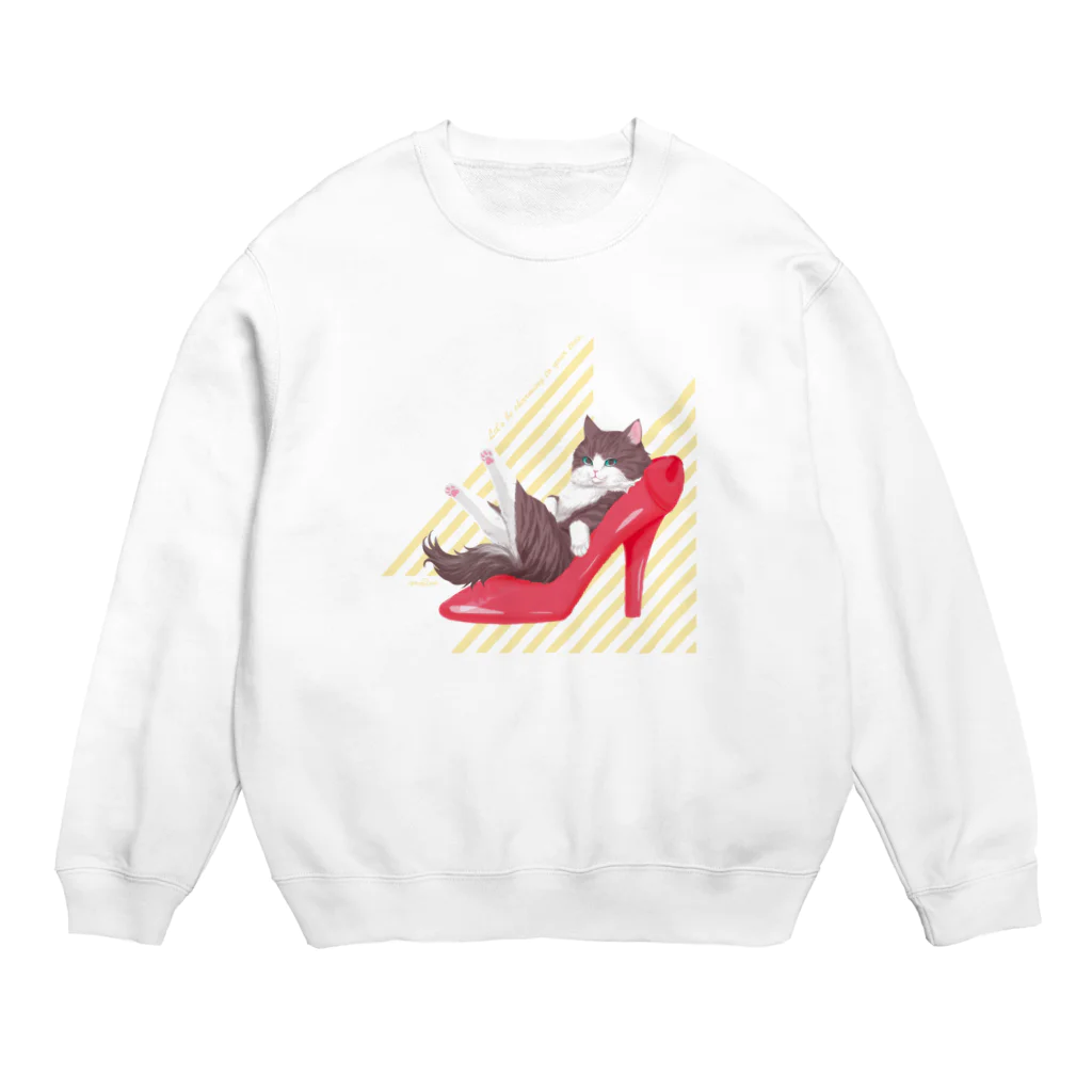 kima-maniのHeel cat Crew Neck Sweatshirt