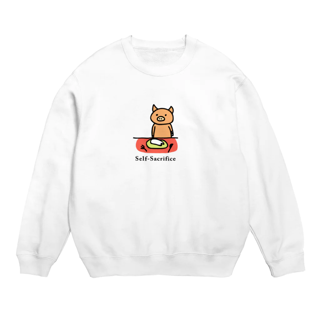 PokuStarの豚足をどうぞ Crew Neck Sweatshirt