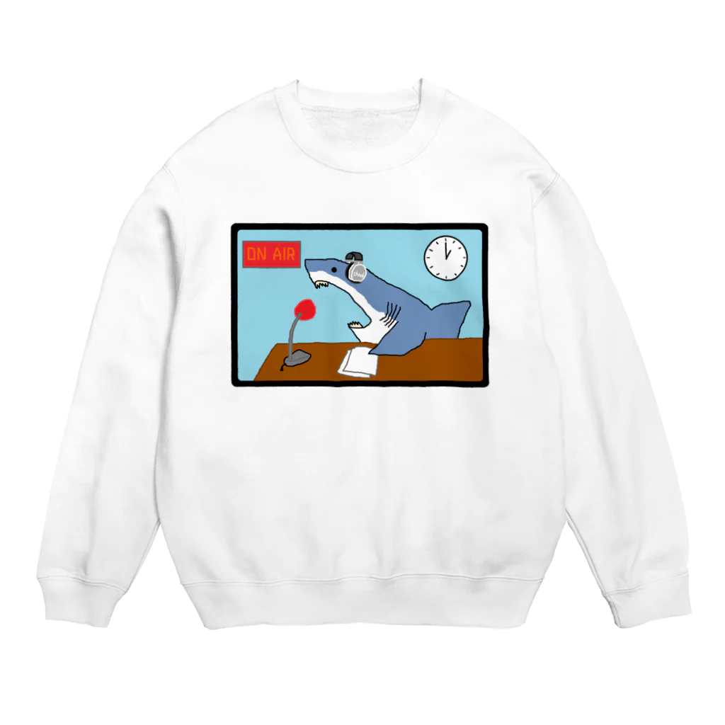 蛇口〆太のお店のホオジロザメＤＪ Crew Neck Sweatshirt