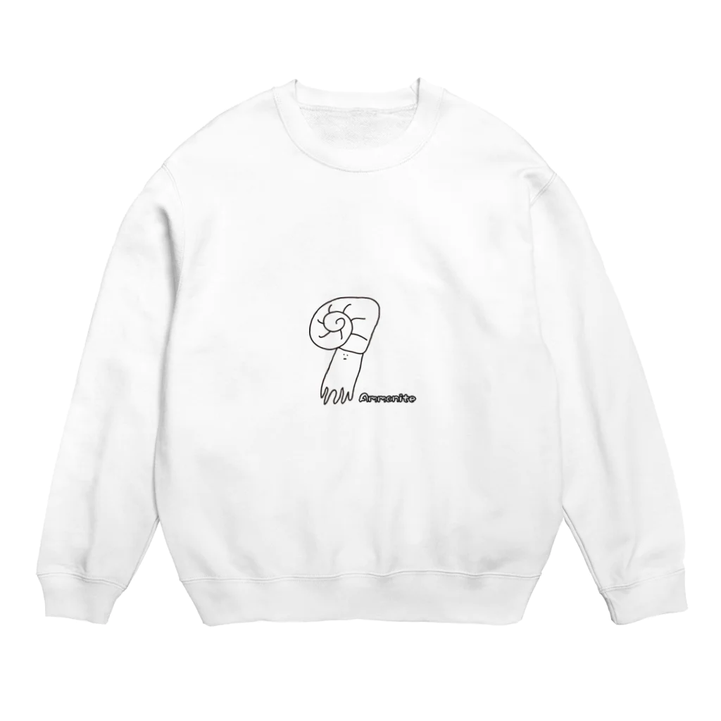 くろねにゃこのアンモナイト「素」 Crew Neck Sweatshirt