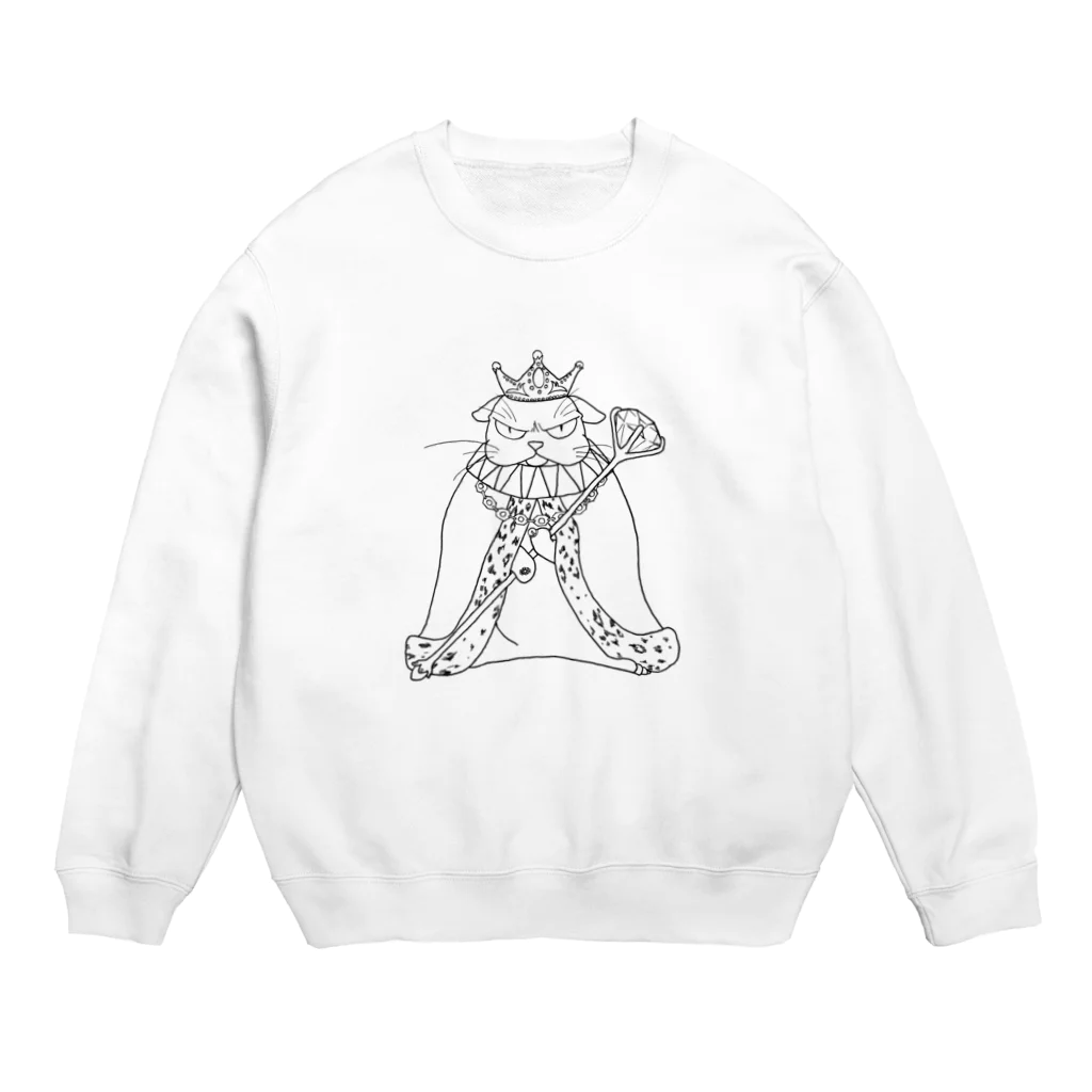 36sanのangry cat king Crew Neck Sweatshirt