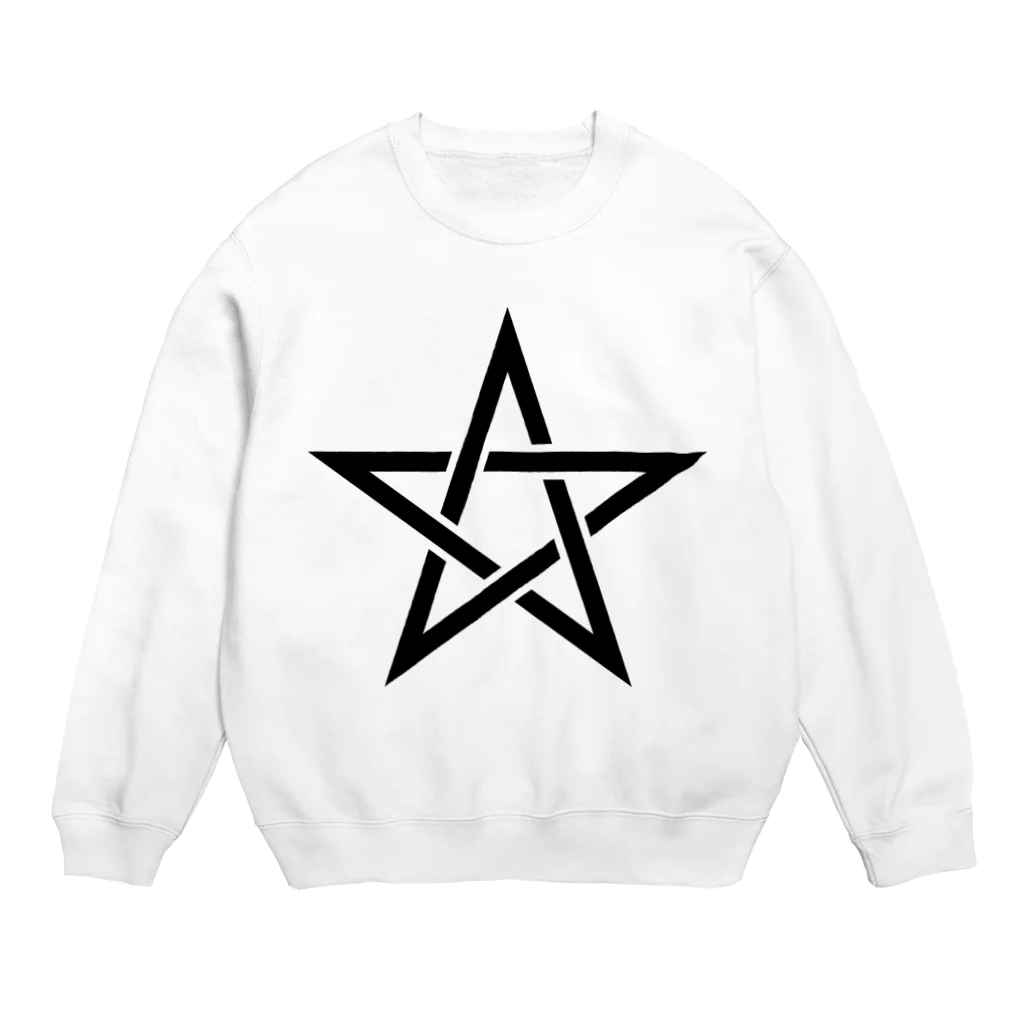 風天工房の五芒星（黒） Crew Neck Sweatshirt