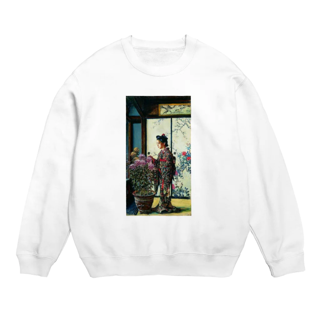 ズシ店の着物日本人　西洋画 Crew Neck Sweatshirt