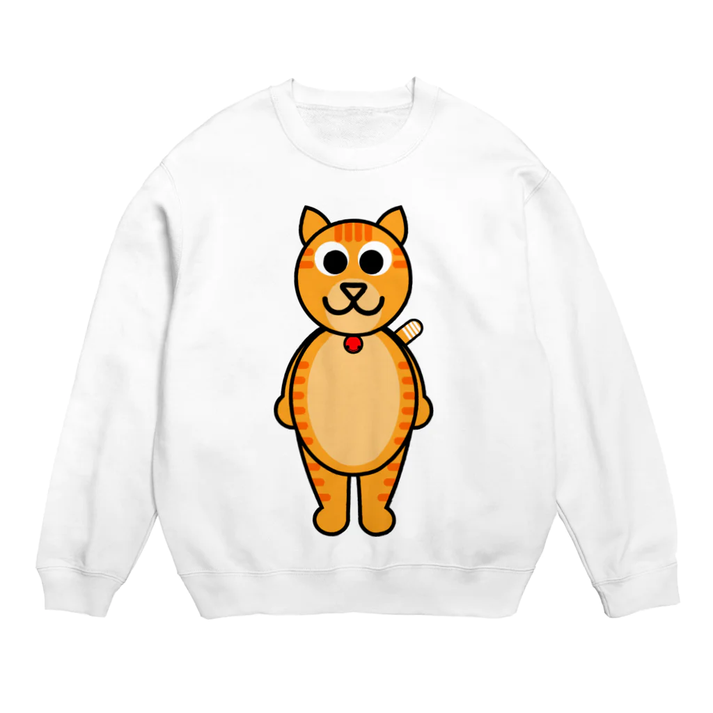 ちづの茶トラ猫のミルク Crew Neck Sweatshirt