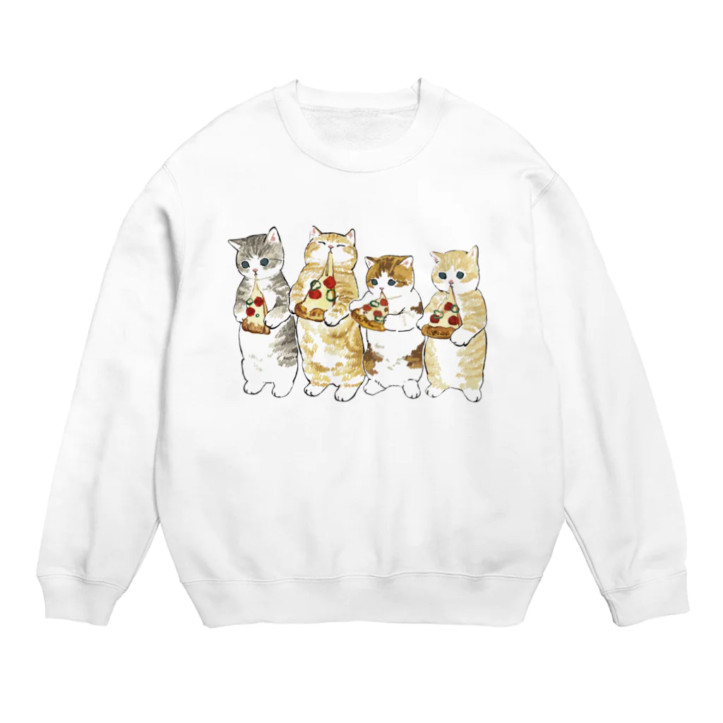 mofusandのみよーんピザ Crew Neck Sweatshirt