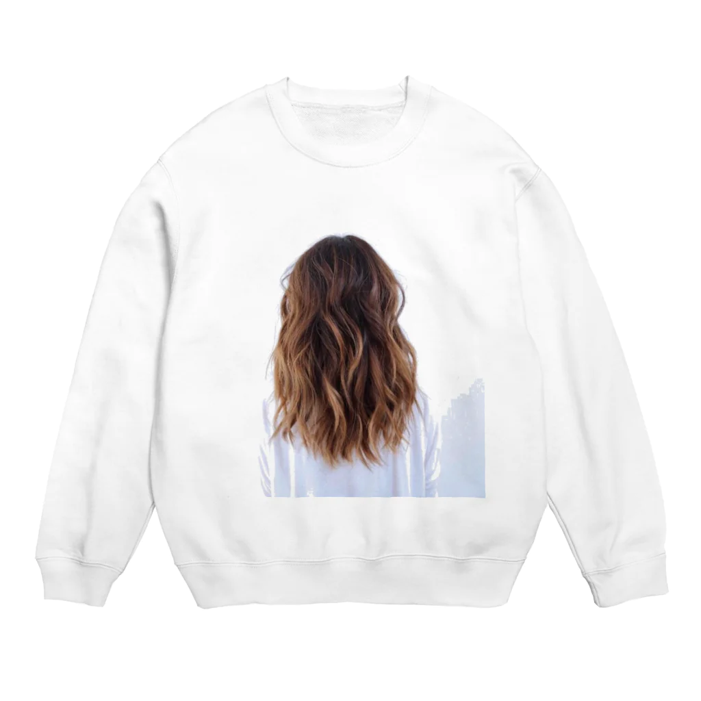 kikiのLong wave hair! Crew Neck Sweatshirt