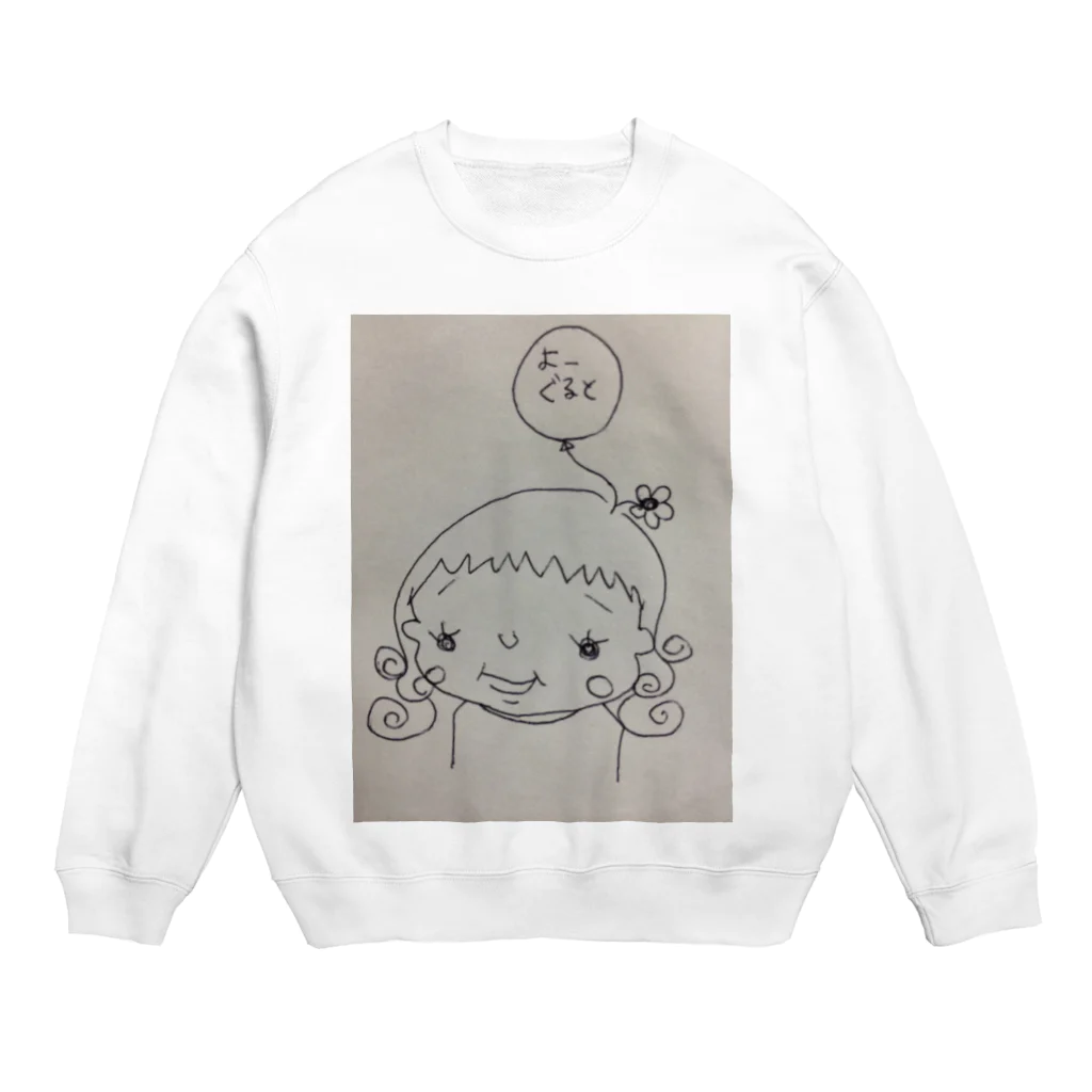 coffeeyのまいあさよーぐると Crew Neck Sweatshirt