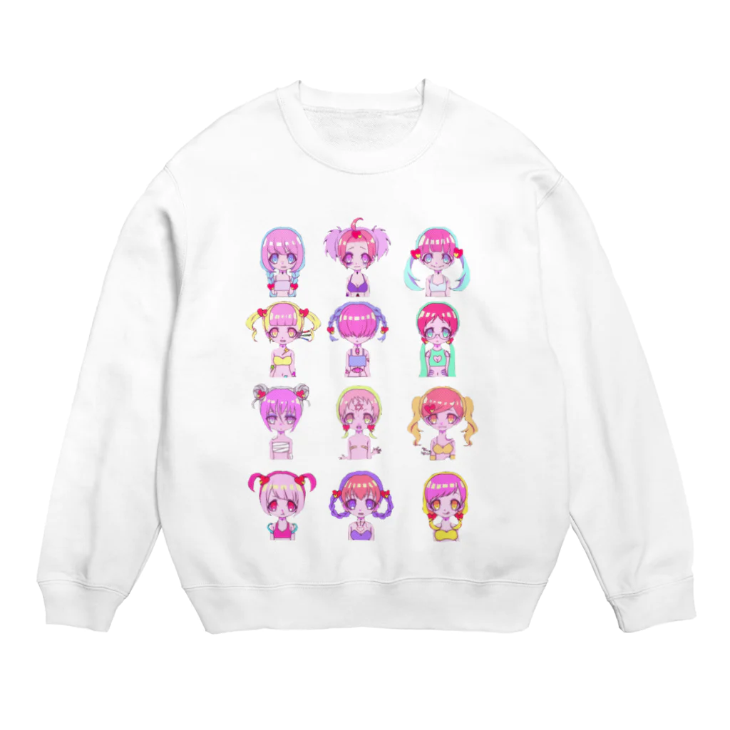 頭痛がイタイ。のあイタタ。ちゃん Crew Neck Sweatshirt