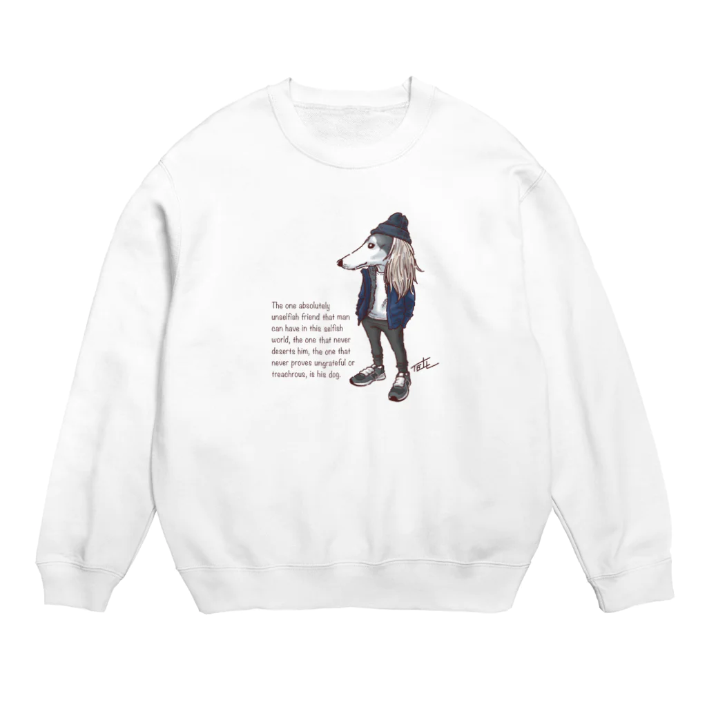 愛犬描処 プルーデンスのおしゃれサルーキ Crew Neck Sweatshirt