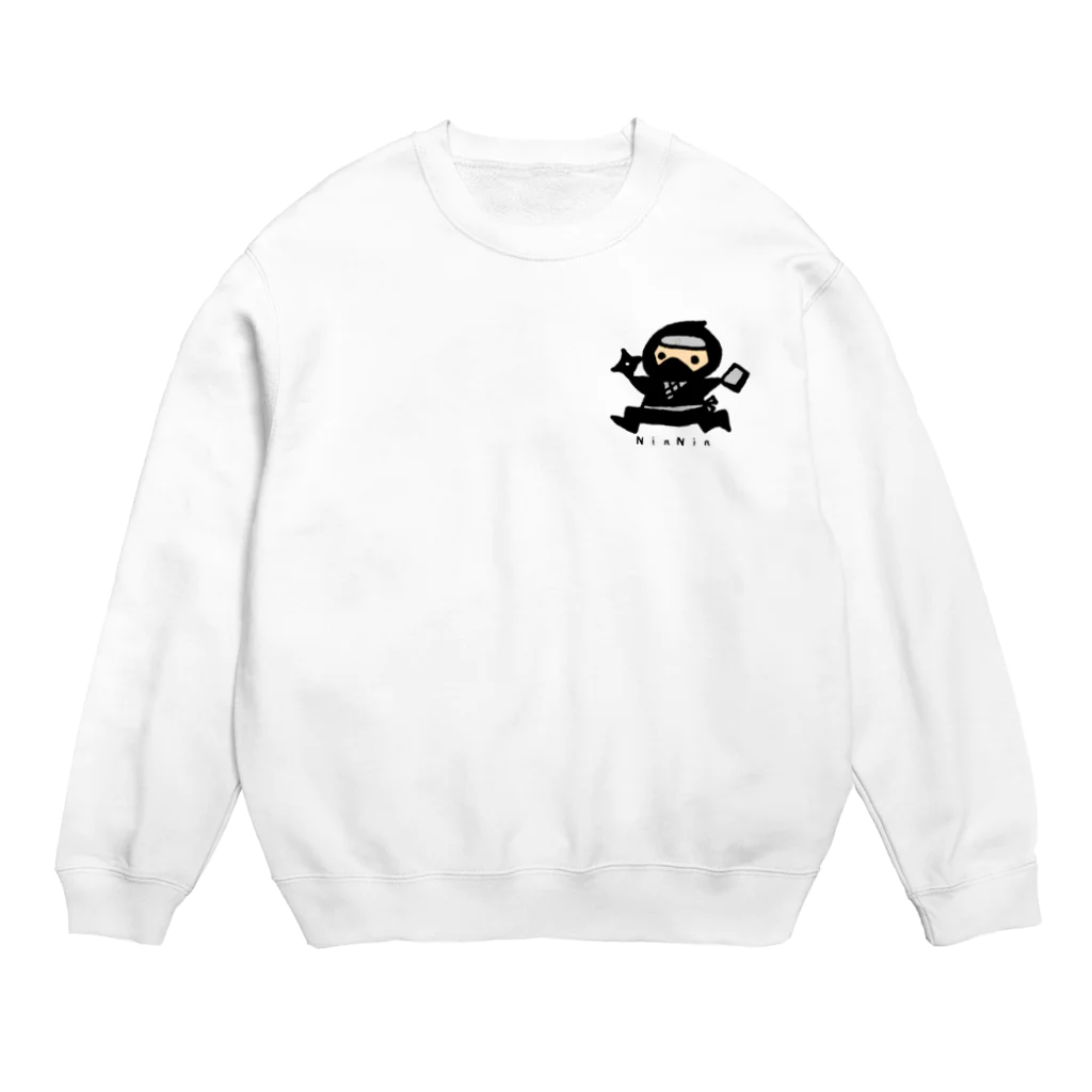 ぱんだうさぎ亭リズのこども忍者ＮｉｎＮｉｎくん Crew Neck Sweatshirt