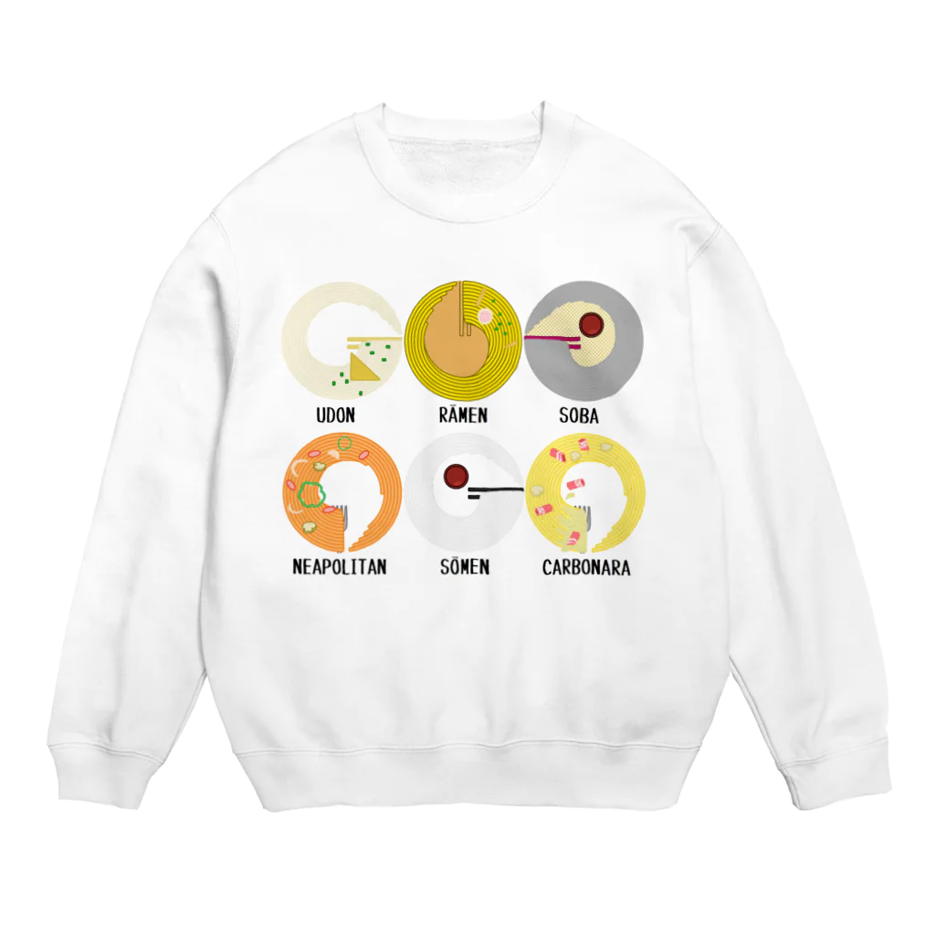 蛇口〆太のお店の無い家紋-麺類- Crew Neck Sweatshirt