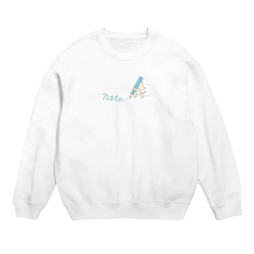 キーニャニャ！のえんぴつねこ（水色） Crew Neck Sweatshirt