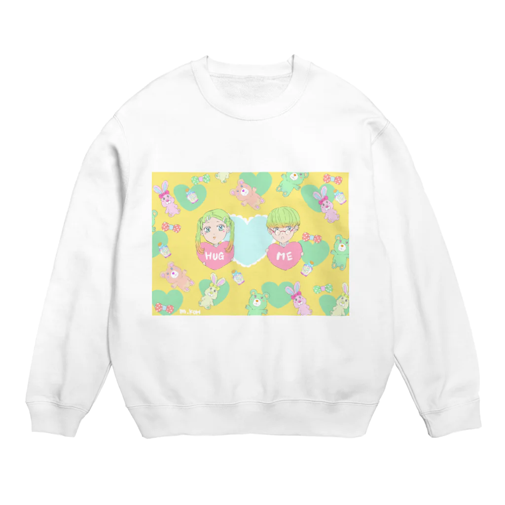 ふぁんしぃ★わぁるどのはぐみーかっぷる Crew Neck Sweatshirt