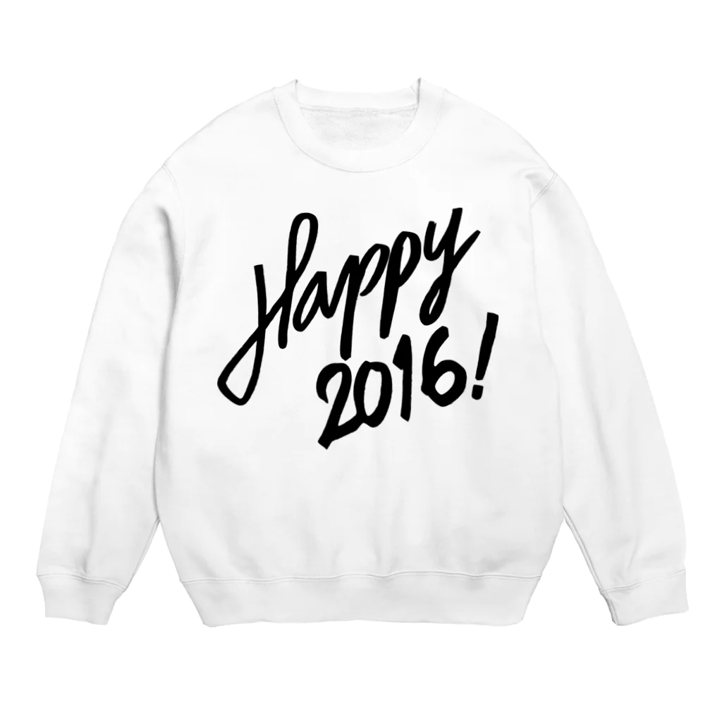 HAPPY 2016のHAPPY 2016正月 グッズ STYLISH BLACK Crew Neck Sweatshirt