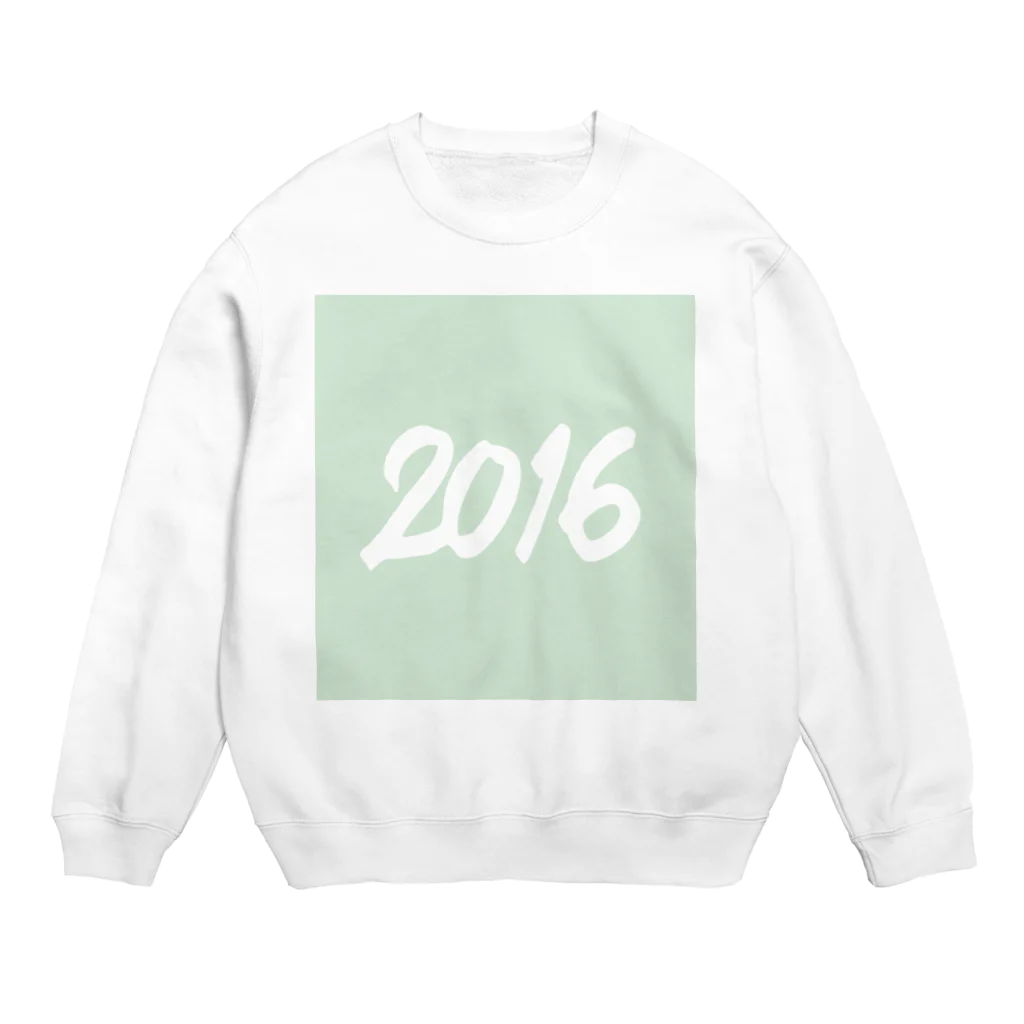 HAPPY 2016の2016正月グッズ SQUARE FRESH GREEN スウェット