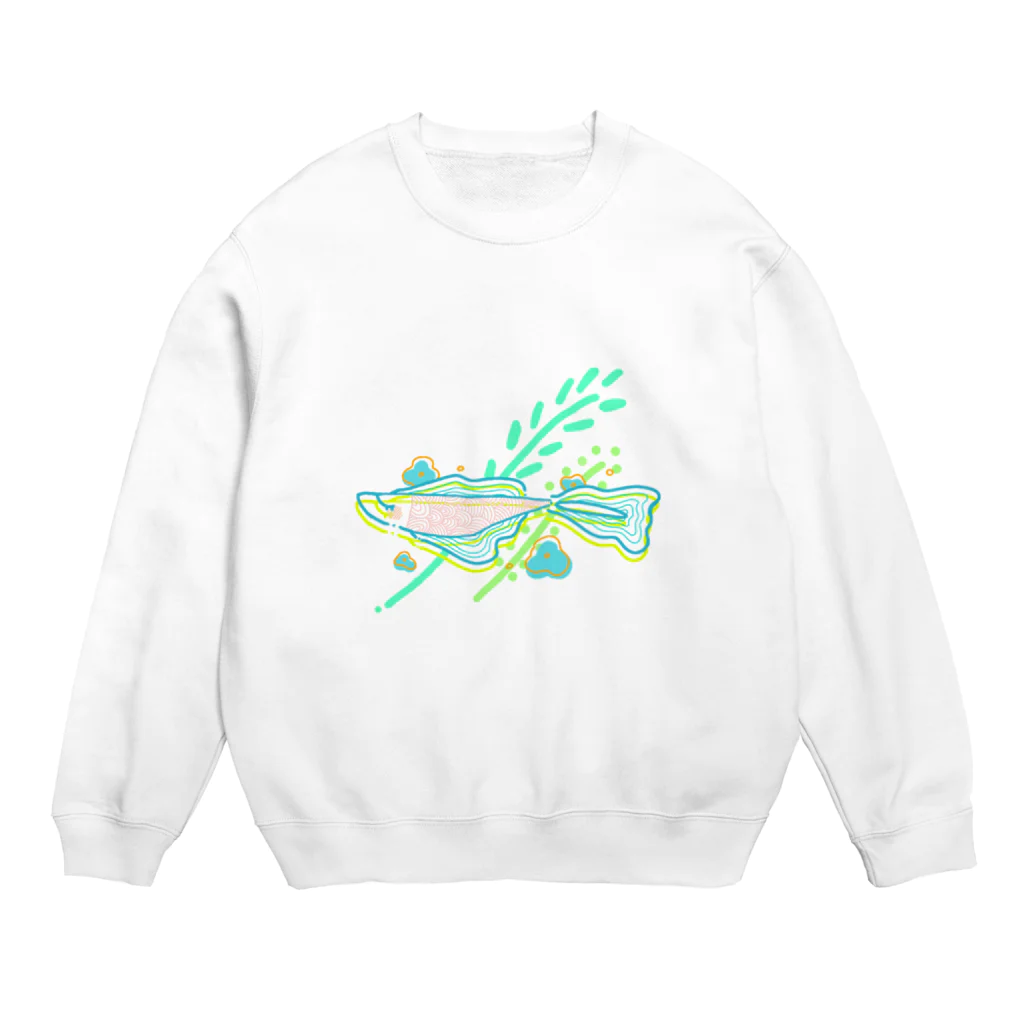 ねこてやのおさかな① Crew Neck Sweatshirt