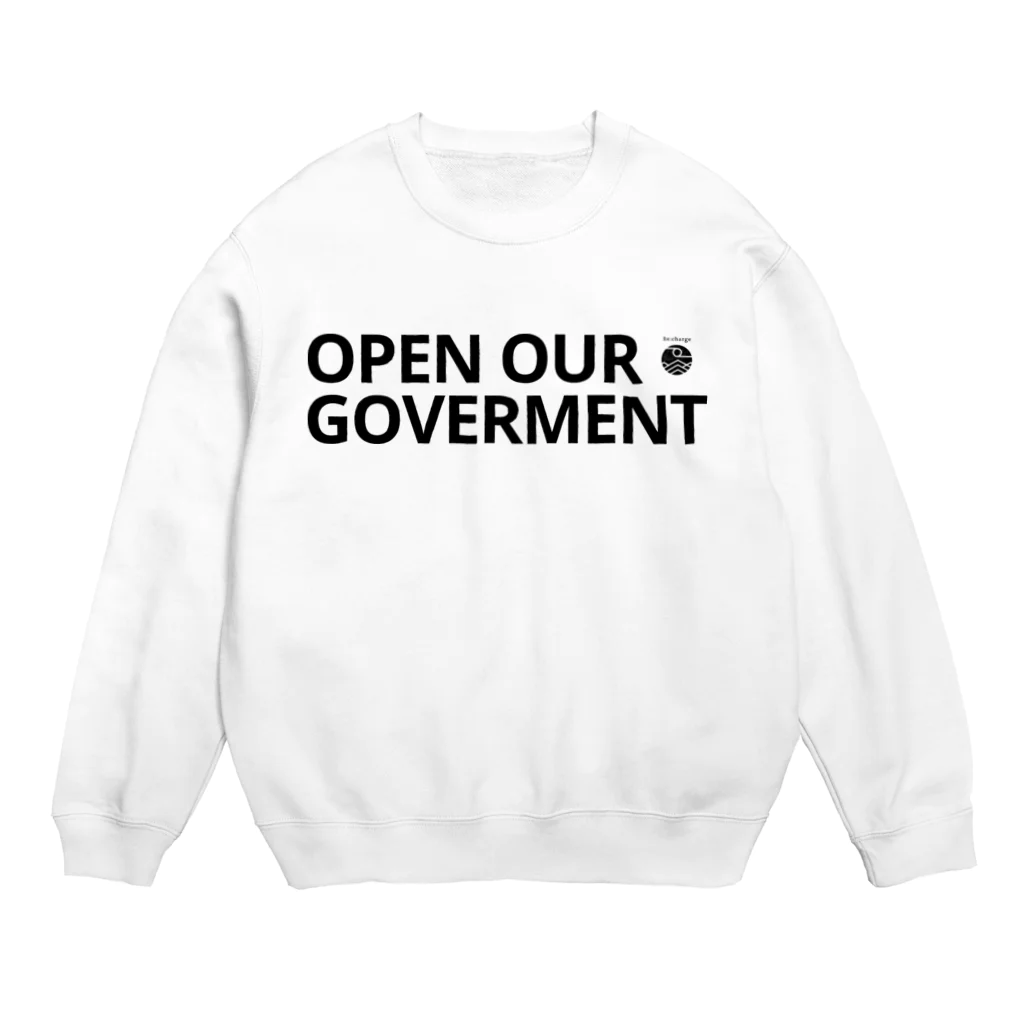 yasuo on ヤッカヤッカのOPEN OUR GOVERMENT Crew Neck Sweatshirt