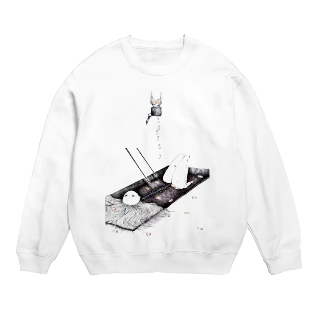 ろむの「食事」グッズ Crew Neck Sweatshirt