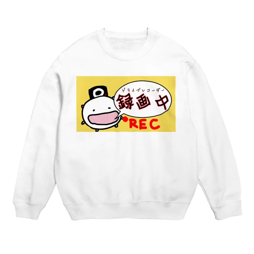 ダイナマイト87ねこ大商会のドライブレコーダー録画中なねこです Crew Neck Sweatshirt