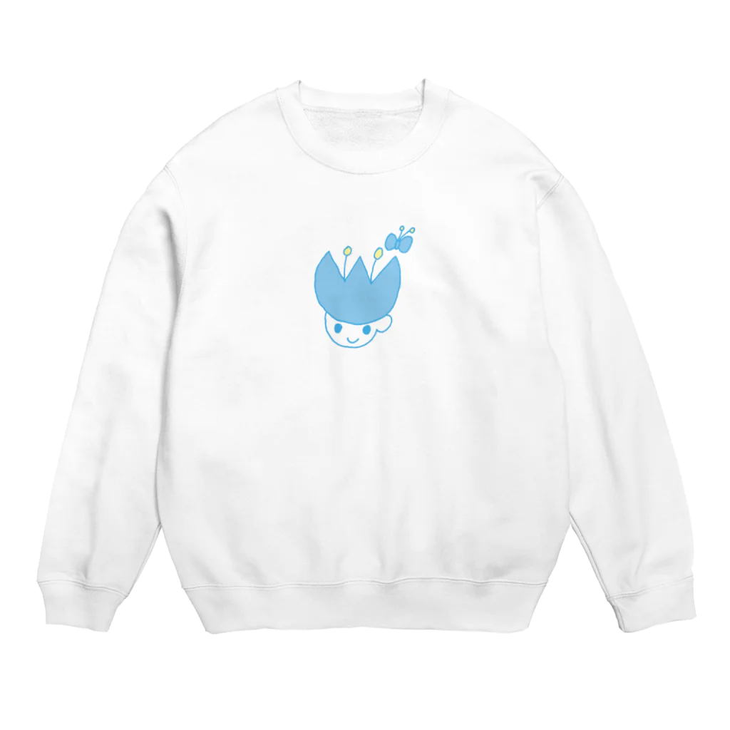 星男 ☆新宿二丁目☆Art barの星男　花男くん blue Crew Neck Sweatshirt