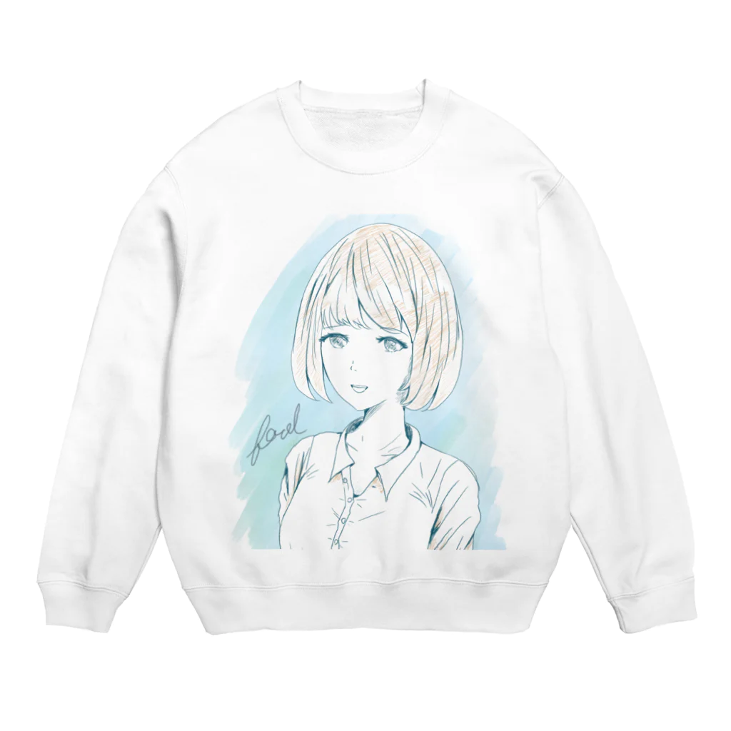 chicodeza by suzuriの可愛い女の子 Crew Neck Sweatshirt