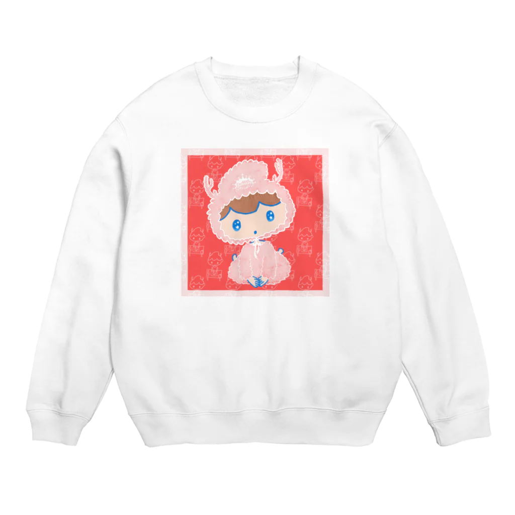 刺繍妖精グミシカのふんわりひつじのグミシカ Crew Neck Sweatshirt