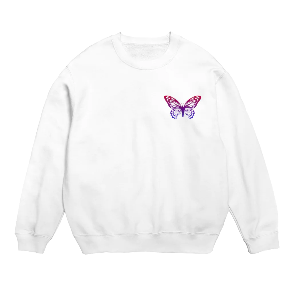 Mac_a_Ronのバタフライ/夜明け Crew Neck Sweatshirt