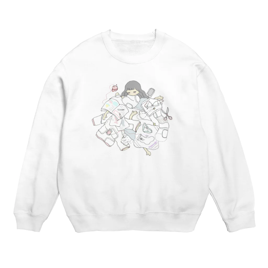 おぱんつうさぎの安心毛布 Crew Neck Sweatshirt