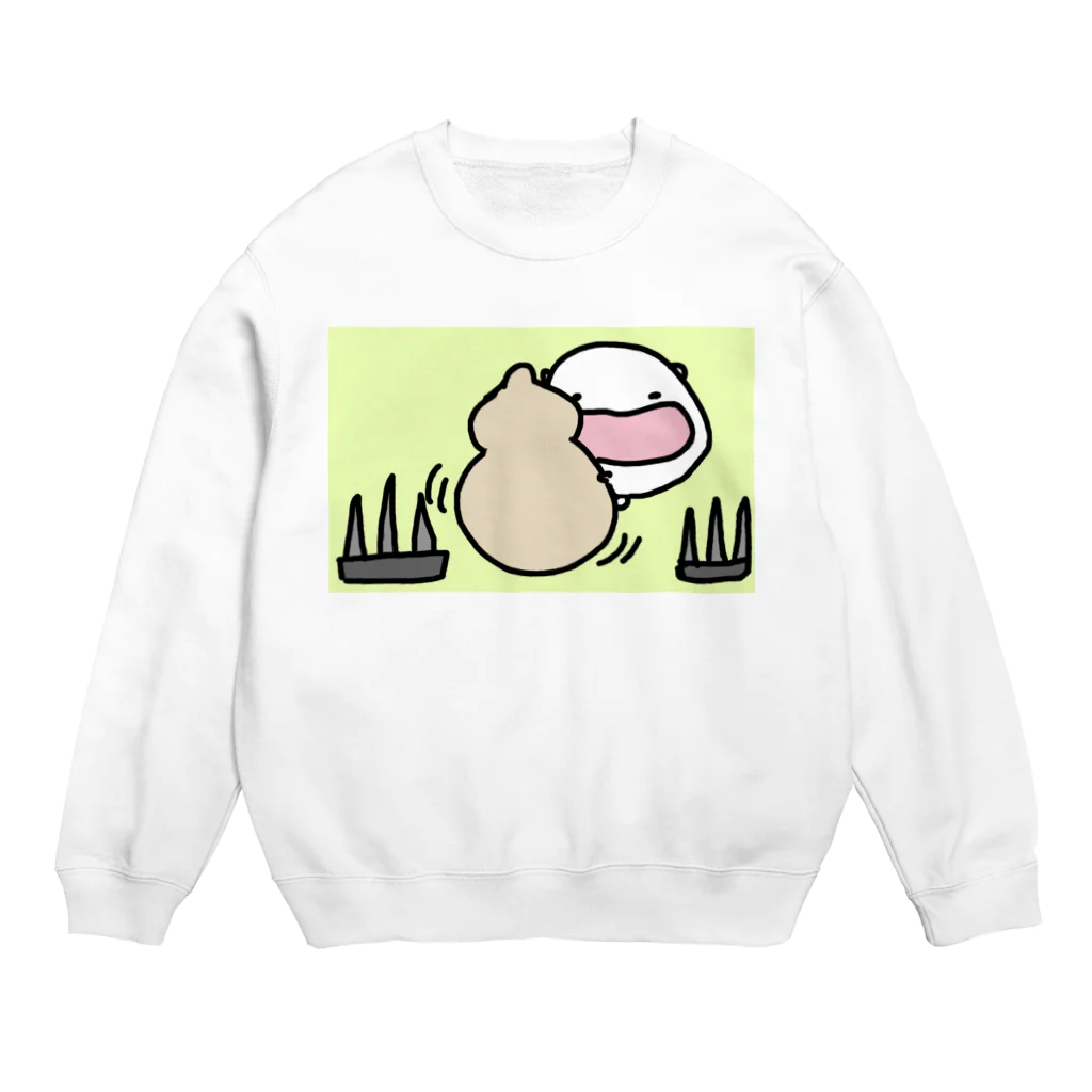 ダイナマイト87ねこ大商会のスリルを楽しむねこです Crew Neck Sweatshirt