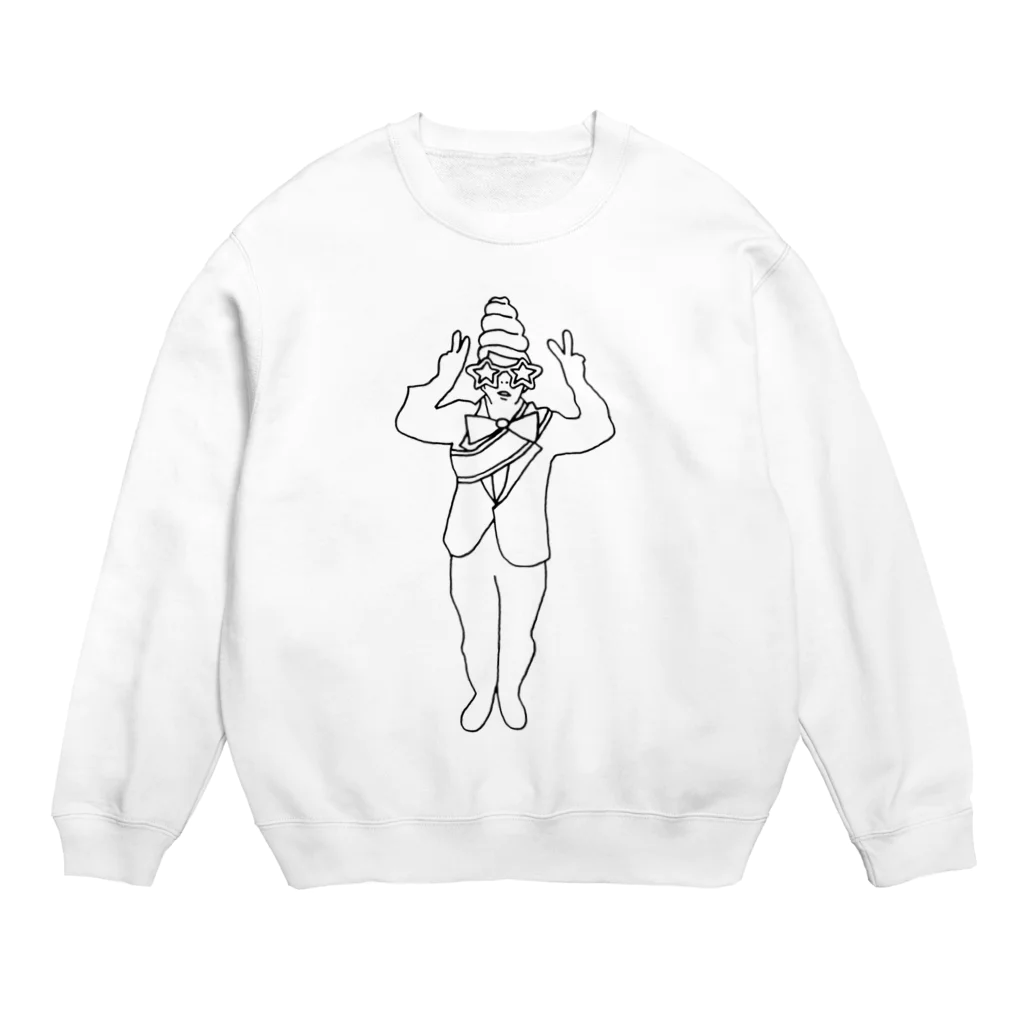 オモロ川だいすけグッズのモノクロ川 Crew Neck Sweatshirt