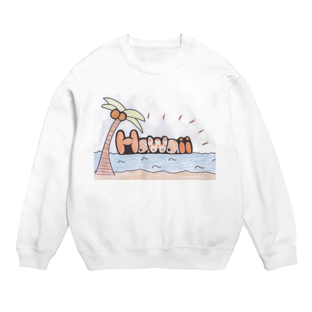 N子の絵日記の太陽がさんさんハワイ Crew Neck Sweatshirt