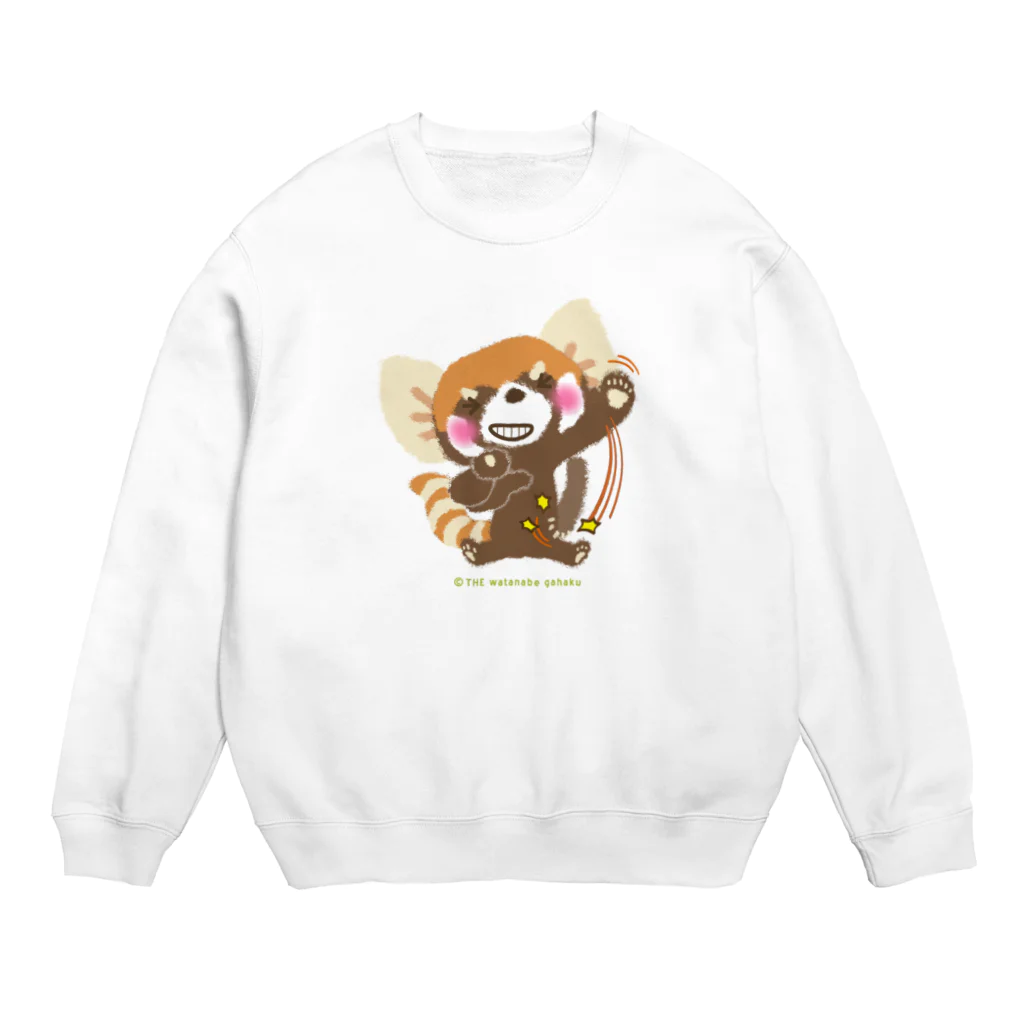 ザ・ワタナバッフルの大耳のレッサーパンダ "爆笑" Crew Neck Sweatshirt