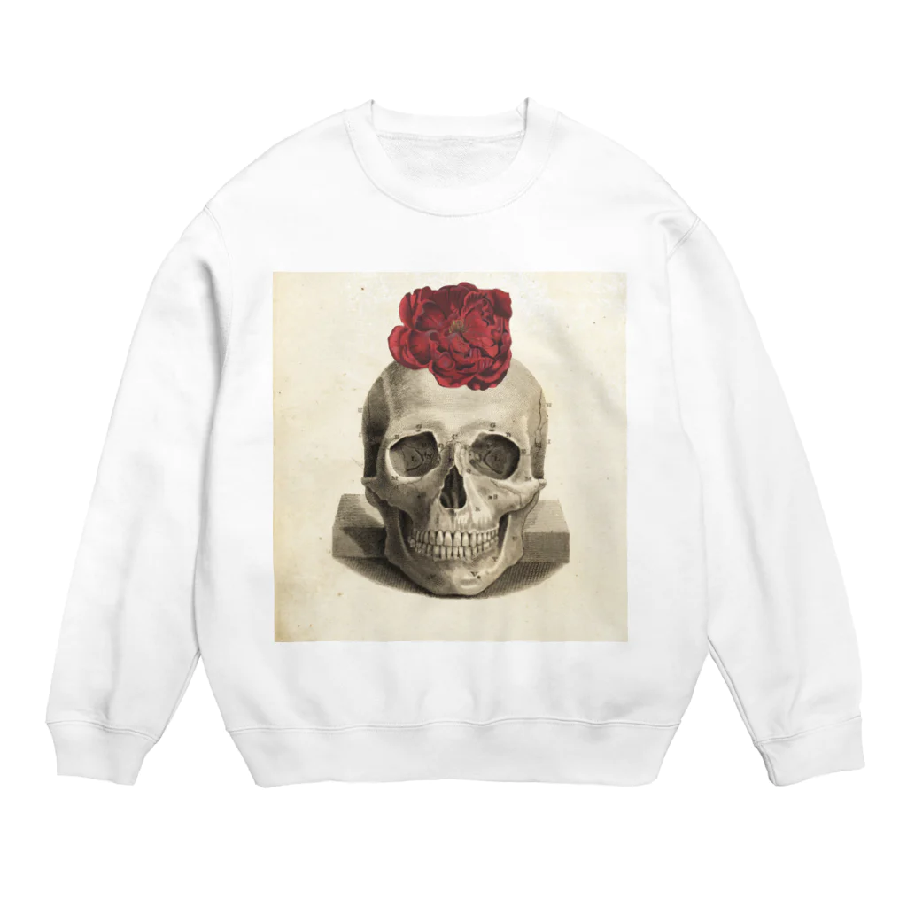 J. Jeffery Print Galleryの椿とスカル Crew Neck Sweatshirt