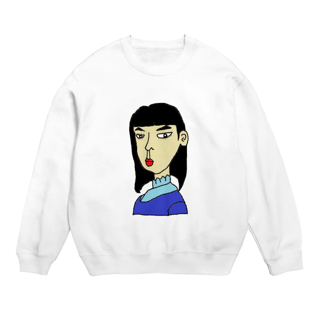 ディーセント・ワーク商店（人間らしい働き甲斐のある仕事）の横向きの少女 Crew Neck Sweatshirt