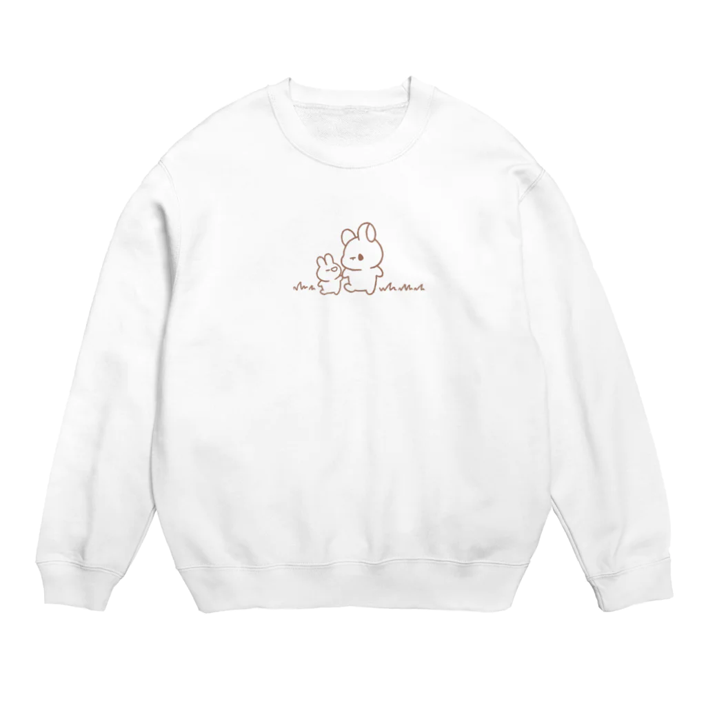 くぅもんせのお店のうさぎとちびうさぎ Crew Neck Sweatshirt