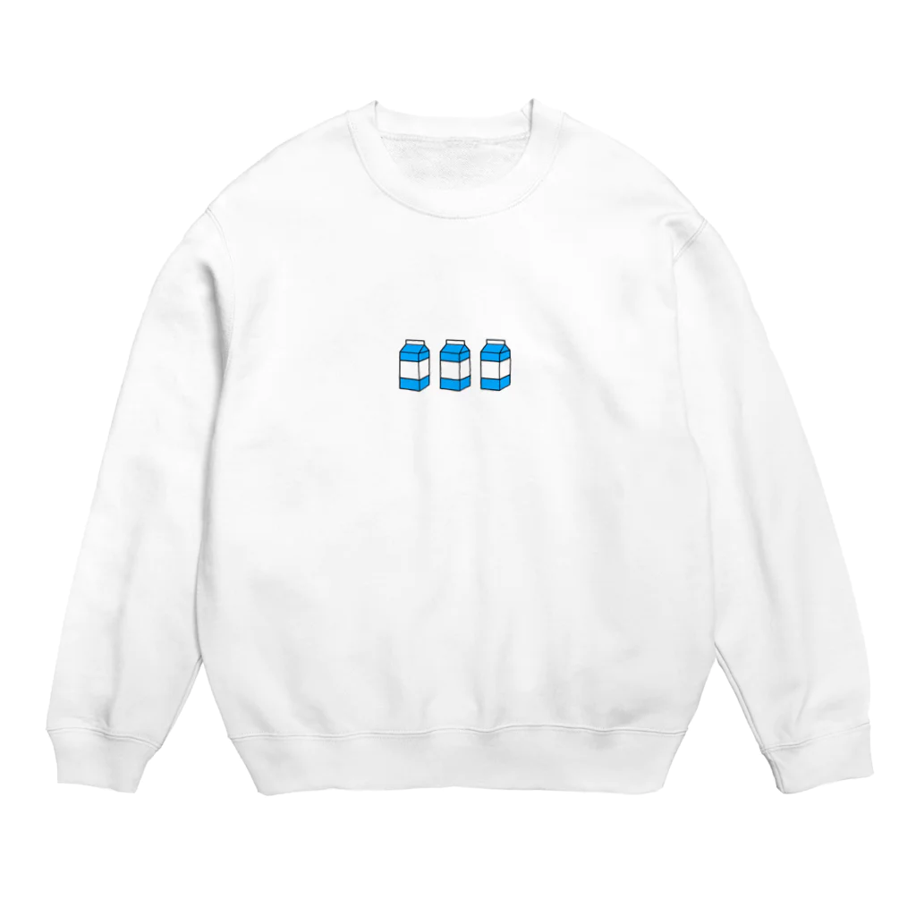 モラトリアムパンケーキの牛乳パック3本セット Crew Neck Sweatshirt