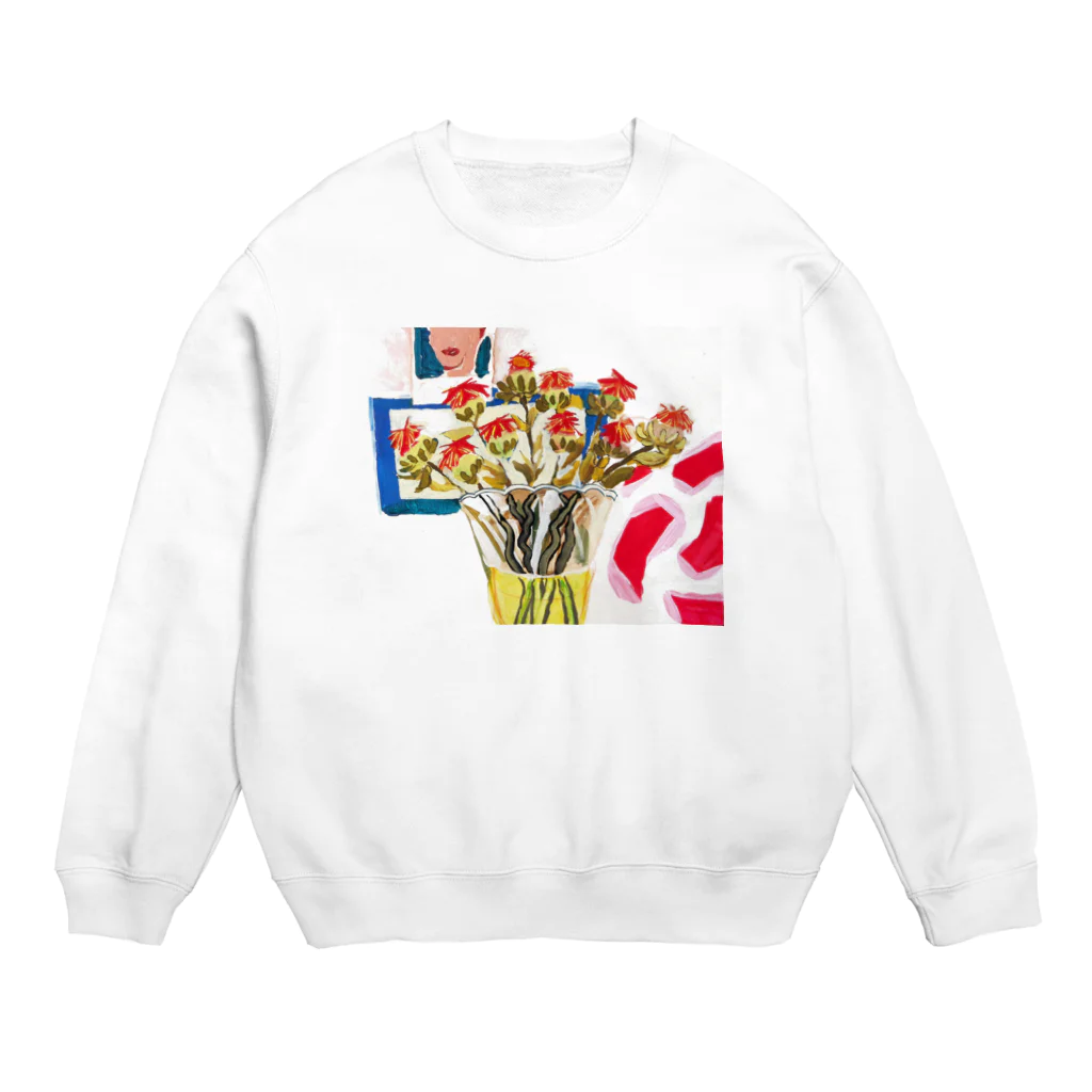 ICHIKAWA  AYANAの傷んだ紅花 Crew Neck Sweatshirt