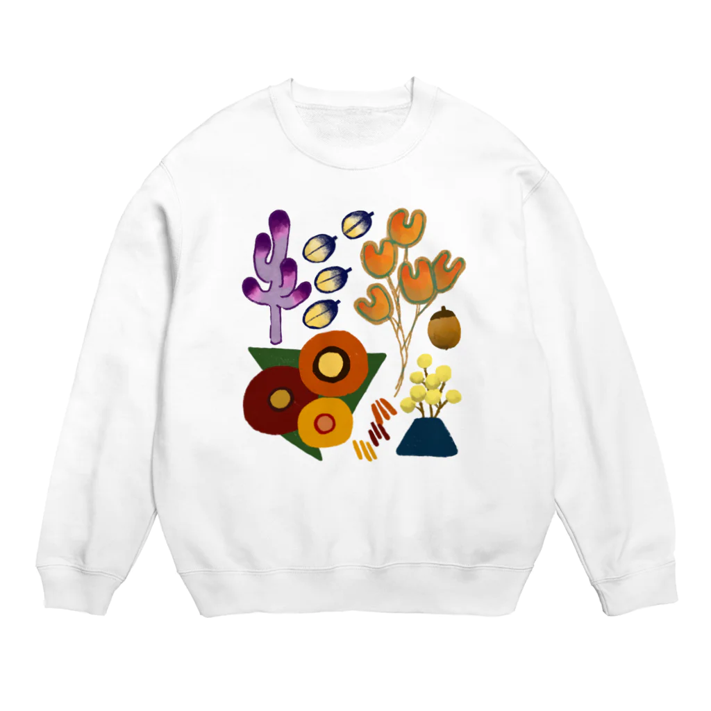 ヤングコーン市場の緩植物2　両面印刷 Crew Neck Sweatshirt