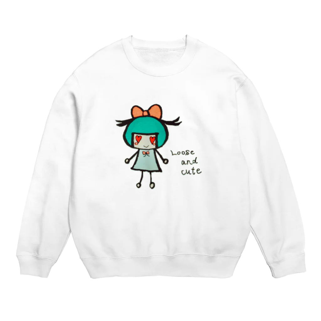 Loose and cuteのリボンちゃん Crew Neck Sweatshirt